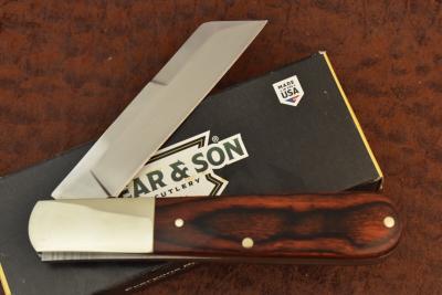 BC2180R Couteau Bear & Son 2180R Large Sheepsfoot Barlow Lame Sheepsfoot Acier Carbone Slipjoint - Livraison Gratuite