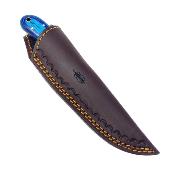 BNB142107B Couteau BuckNBear Utility Hunter Blue Damas Lame 256 Couches Etui Cuir - Livraison Gratuite