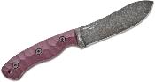 ESJG5LM Couteau ESEE JG5-LM Camp-Lore Burgundy Lame Acier Carbone 1095 Etui Cuir USA - Livraison Gratuite 