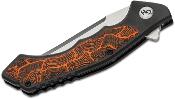 GH5132 Couteau Gil Hibben HellFyre Whirlwind Orange/Black Lame Acier 7Cr17 Upswept - Livraison Gratuite