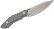 KG007A7 Couteau Fixe Kansept Luccio Lame Harpoon Acier CPM-S35VN Manche Titane Anodisé Gris Étui Kydex - Livraison Gratuite