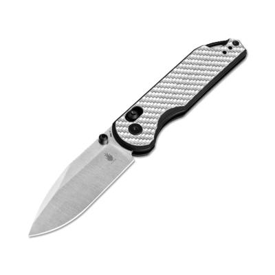 KIV3549A3 Couteau Kizer Assassin Silver&Black Lame Acier Nitro V Blade - Livraison Gratuite