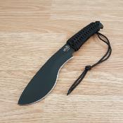 L101062B Kukkri Linton Cutlery Machete Black Lame Acier Inox Etui Green Nylon - Livraison Gratuite