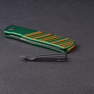 RS6051 Couteau Real Steel Karly Green/Gold Lame Acier VG10 IKBS - Livraison Gratuite