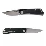 RS7031 Couteau Real Steel Luna Lite Black Lame acier D2 Blade Slipjoint Clip - Livraison Gratuite