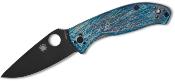 SC122TIBLBKD2P Couteau Spyderco Tenacious Blue Titane Lame Acier D2 Black - Livraison Gratuite