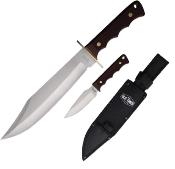 SCHP1207759 Lot de 2 Couteaux Schrade OT Bowie Lame Acier Inox Étui en Nylon - Livraison Gratuite