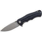 BTKG22D1 Couteau Bestech Bobcat D2 Satin Manche Black/Blue G10 - Livraison Gratuite