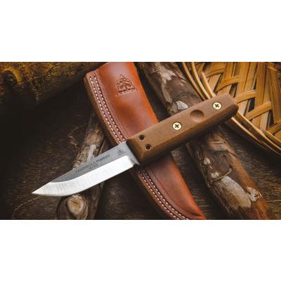 Couteau TOPS Tanimboca Puukko Lame Acier Carbone 1095 Manche Micarta Etui Cuir Made In USA TPTPUK01 - Free Shipping