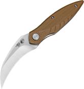 BTKG60B Couteau BESTECH MANTIDAE Brown Lame Acier 14C28N Hawkbill IKBS - Livraison Gratuite