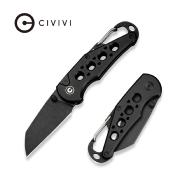 CIVC23062B1 Couteau CIVIVI Pragma Black Lame Acier Nitro-V Blk Carabiner/Bottle Opener IKBS - Livraison Gratuite