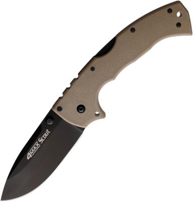 CS62RQDTBK Couteau Cold Steel 4 Max Scout Desert Tan Lame Acier AUS-10A Black - Livraison Gratuite