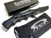 EE10A62BK Lot de 3 Couteau Tactical EDC ElitEdge Tanto A/O Lame Acier 420 - Livraison Gratuite