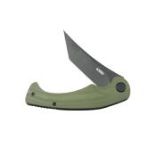 KUB175B Couteau Kubey Scimitar Green G10 Lame Tanto Blackwash Acier 14C28N BLK IKBS - Livraison Gratuite