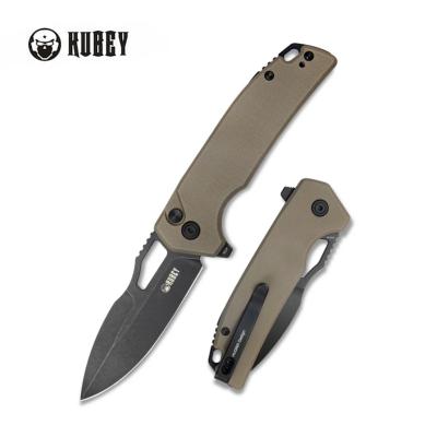 KUB316F Couteau Pliant Kubey RDF Tan Lame Acier AUS-10 Blk IKBS - Livraison Gratuite