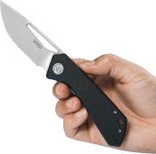 KUB331L Couteau Kubey Thalia Black Lame Drop Point Acier 14C28N IKBS - Livraison Gratuite