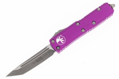 MCT23310APVI  Couteau OTF Microtech 233-10APVI Violet UTX-85 AUTO Lame Acier M390 Tanto Made USA - Livraison Gratuite