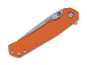 RKEP801J Couteau RUIKE P801 Orange Lame Acier 14C28N Framelock - Livraison Gratuite