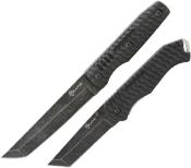 SHF11008 Set de 2 Couteau Reapr Tac Tanto 1 Fixe & 1 Pliant Lame Acier 420 Etui Nylon - Livraison Gratuite