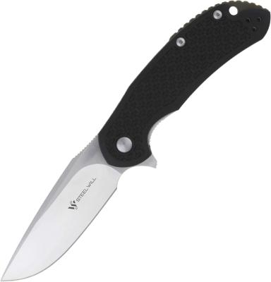 SMGC221BK Couteau Steel Will Cutjack C22-1BK Black Lame Drop Point Acier D2 - Livraison Gratuite