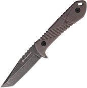 SWP1208876 Couteau Smith & Wesson H.R.T. Tan Lame Tanto Acier 7Cr17Mov Etui Nylon - Livraison Gratuite