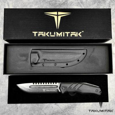 TKF211SW Couteau Takumitak Exit Point Drop Point Stonewash Lame Acier D2 Etui Kydex - Livraison Gratuite