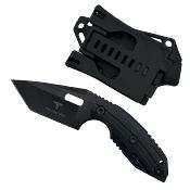 TKF3S06 Couteau Takumitak Muted Black Lame Acier 3Cr13 Tanto Etui FRN - Livraison Gratuite