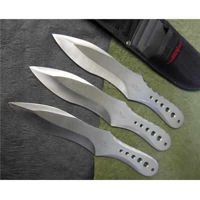 Lot de 3 Couteaux de Lancer Gen-X Throwing AUS-6 Etui Nylon Gill Hibben GH5029 - Livraison Gratuite