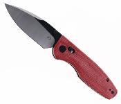 CMB08RS Couteau CMB Made Knives Predator Red Lame Acier 14C28N Stonewash & Satin IKBS - Livraison Gratuite