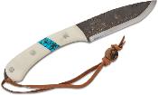 CTK282543MHC Couteau Condor Blue River White Lame Acier Carbone 1095 Etui Cuir Salvador - Livraison Gratuite