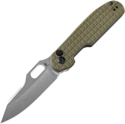 KIV4562C1 Couteau Kizer Cormorant Green Lame Acier 154CM satin IKBS Button Lock - Livraison Gratuite