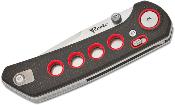 REA139 Couteau Reate Knives PL-XT Black/Red Lame Acier Nitro-V IKBS Pivot Lock - Livraison Gratuite