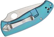 SC122TIBLP Couteau Spyderco Tenacious Blue Titane Lame Acier 8Cr13MoV - Livraison Gratuite