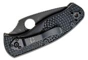 SC136SBBK Couteau Spyderco Persistence Lightweight Black Lame Acier 8Cr13MoV Serr - Livraison Gratuite