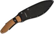 SCH1121081 Couteau Schrade Machete Brown Lame Acier 3Cr13MoV Etui GFN - Livraison Gratuite