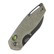 T1022V2 Couteau Tenable Model 6 Sheepfoot Lame Acier 14C28N Manche Green Micarta - Livraison Gratuite