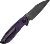 T1040A4 Couteau Tenable Prometheus Purple/Black Lame Acier 14C28N BLK Sheepsfoot IKBS - Livraison Gratuite