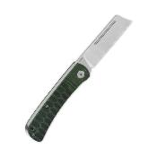 QS142A Couteau QSP Hedgehog Green Micarta Lame Acier 14C28N Slip Joint - Livraison Gratuite