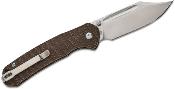 J1942ODG Couteau Pliant CJRB Pyrite OD Green Lame Bowie Acier AR-SFII IKBS - Livraison Gratuite