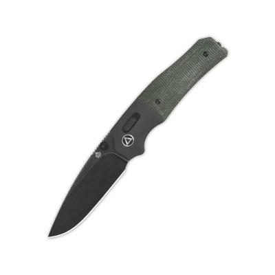 QS157B2 Couteau QSP Vault Green Micarta Lame Acier 14C28N BLK IKBS Crossbar Lock - Livraison Gratuite