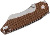 VOSGTVWMZ2 Couteau Vosteed Gator Brown Lame Acier 14C28N Wharncliffe IKBS - Livraison Gratuite