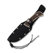 AH015 Skinner American Hunter Imitation Stag Lame acier inoxydable Etui Nylon - Livraison Gratuite