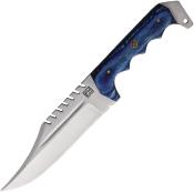 FHKCPBW002 Couteau FH Knives Bowie Blue Lame Acier 3Cr13 Etui Cuir - Livraison Gratuite