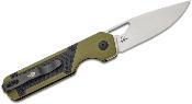 KIV3634SA6 Couteau Kizer Cutlery Mini Militaw Black/GreenG10 Lame Acier Nitro-V - Livraison Gratuite