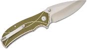 S230972 Couteau Sencut Hyrax Green/Ivory Lame Acier 9Cr18MoV Satin IKBS - Livraison Gratuite