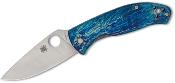 SC122TIBLD2P Couteau Pliant Spyderco Tenacious Titane Bleu Lame Acier D2 Satin - Livraison Gratuite