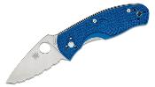 SC136SBL Couteau Spyderco Persistence Lightweight Blue Lame Acier S35VN Serrat - Livraison Gratuite