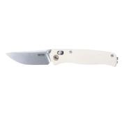 SRM255LGT Couteau Pliant SRM Knives 255L-GT Ambi-Lock Lame 10Cr15CoMoV Manche G10 Blanc - Livraison Gratuite