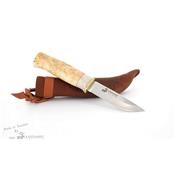 Couteau Karesuando Moose Special Lame Acier 12C27 Manche Bouleau/Renne Etui Cuir Made In Sweden KAR3507 - Free Shipping