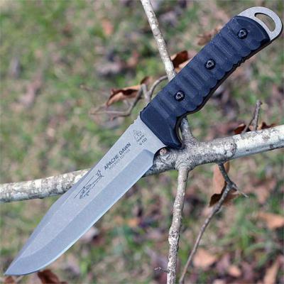 Couteau Tops Apache Dawn Rockies Edition Carbone 1095 Manche Black G-10 Etui MIL-SPEC Made In USA TPAPAD02 - Free Shipping
